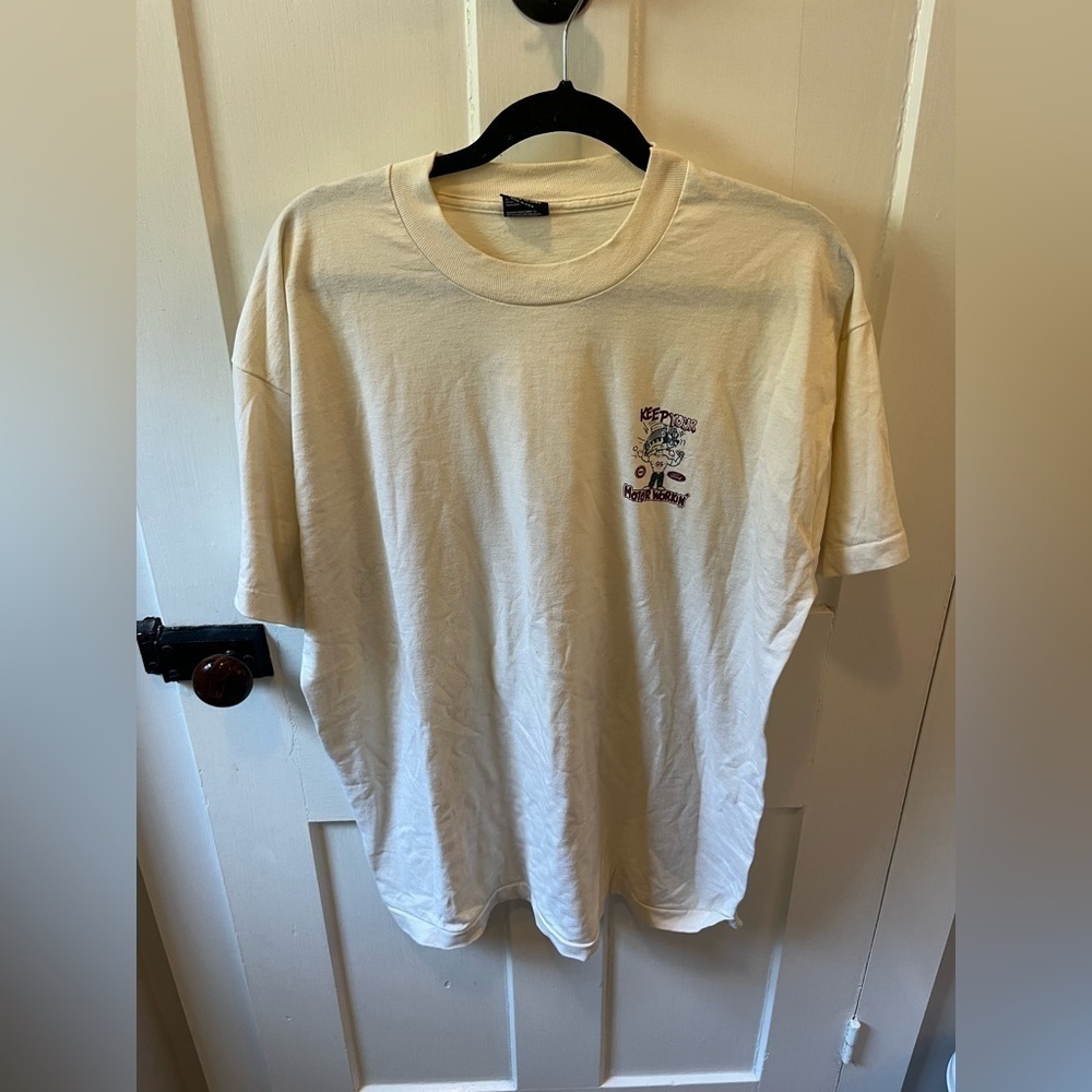Vintage 90s Fruit of the Loom Ford Keep Your Motor Working Tee White XL